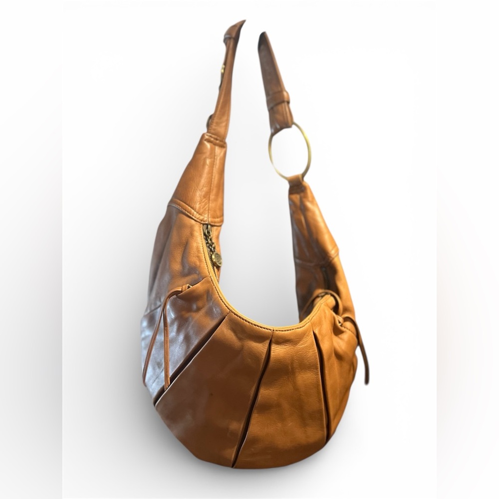 Eric Javitz Elegant Tan Leather Hobo Bag Shoulder Handbag